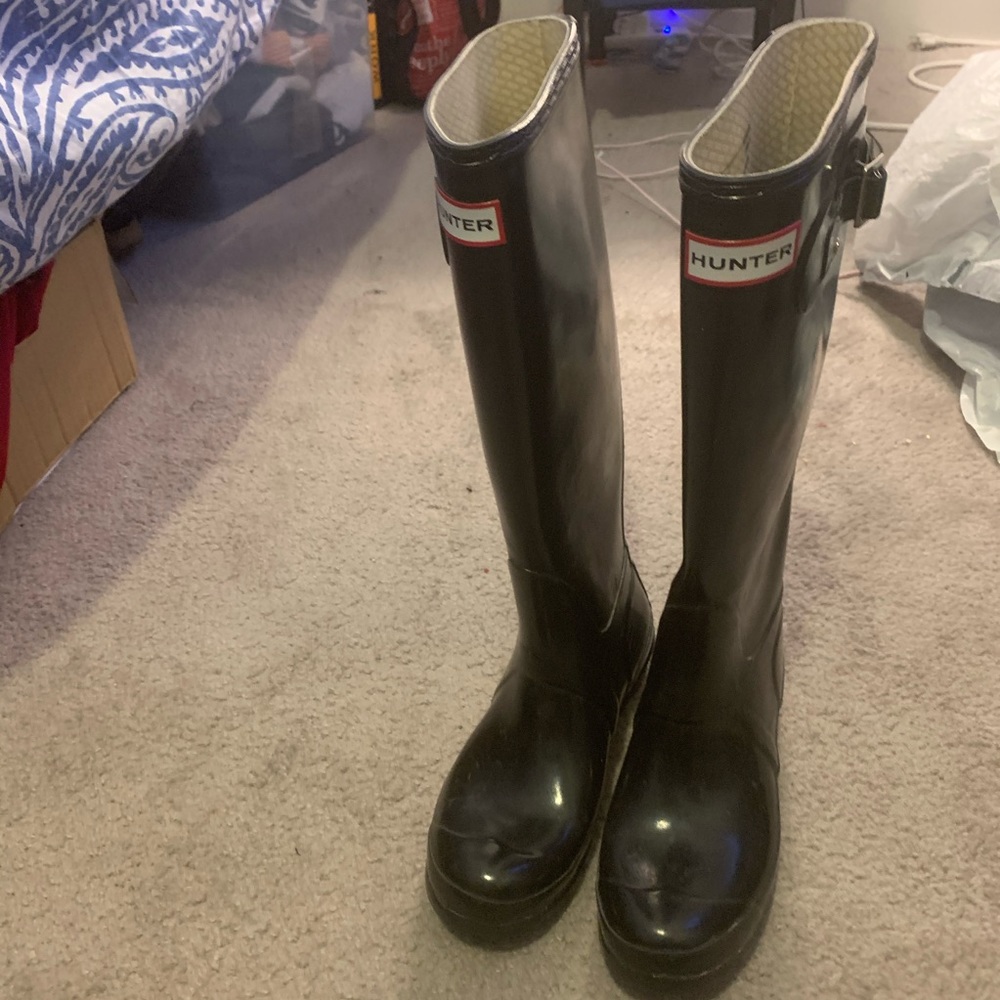 Black Glossy Hunter Boots